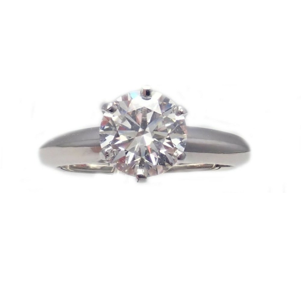 Authentic! Tiffany & Co. Platinum 1.13ct Diamond H VS1 XXX Engagement Ring